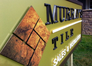 Raised Channel Letter Signage - Murray's Tile